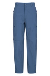 Explore Mens Zip-Off Pants - Short Length Blue
