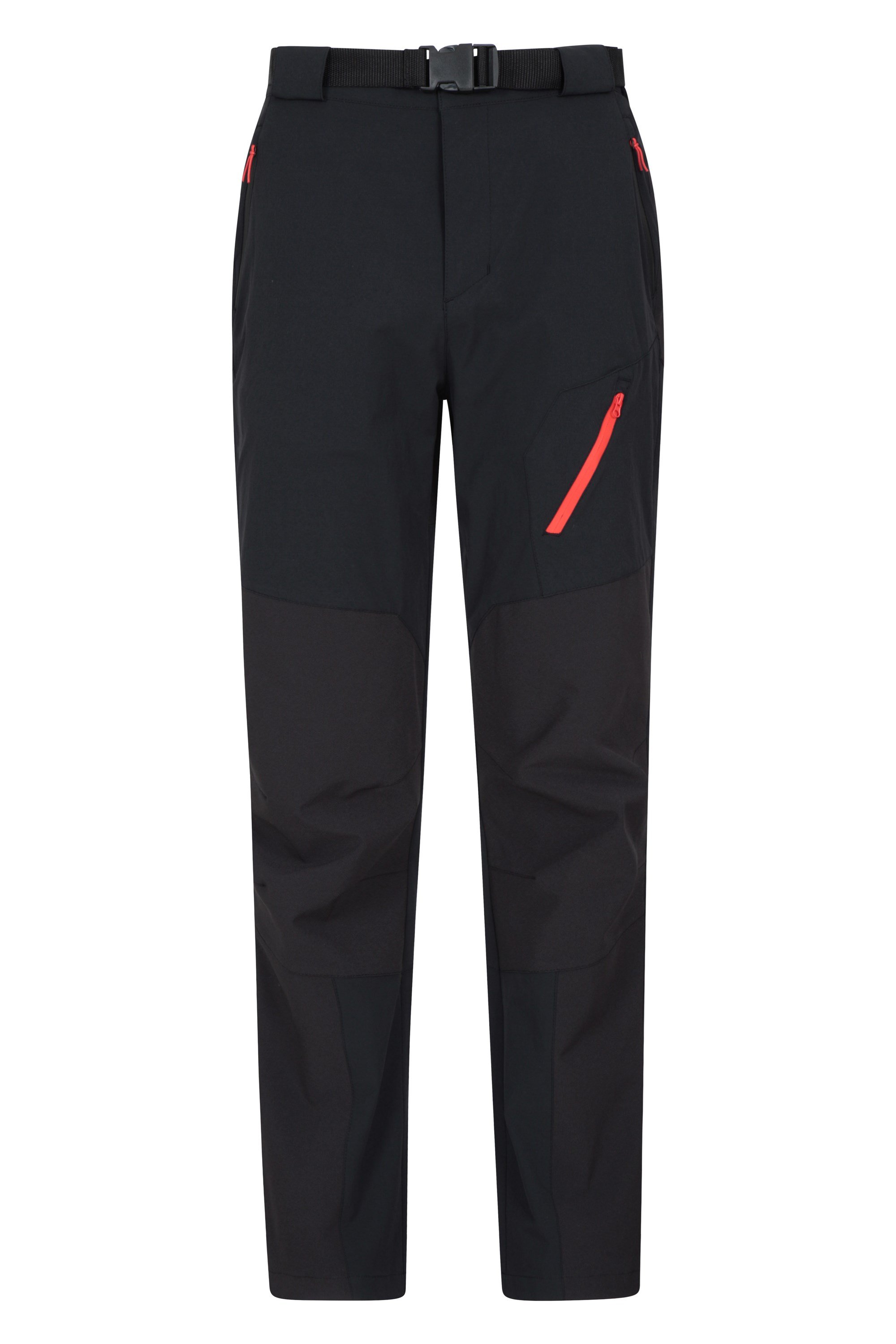 Forest Mens Water-Resistant Trekking Trousers - Black