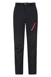 Forest Mens Water-Resistant Trekking Trousers Black