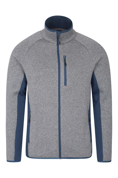 Treston Mens Full-Zip Fleece Jacket - Grey