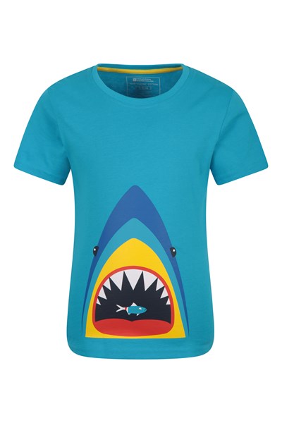 Shark Kids Organic T-shirt - Blue