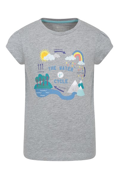 Water Cycle Kids Organic T-shirt - Grey