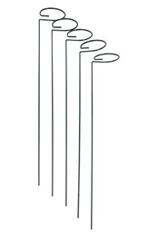 Plant Support Loop Stakes Green