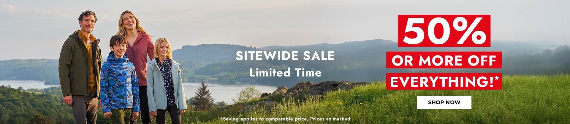 H1: 50% OFF SITEWIDE