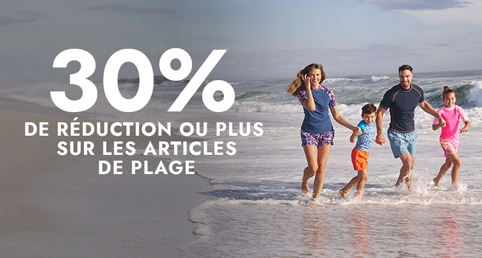 P2: 30% DE RÉDUCTION OU PLUS Sur les Articles de Plage