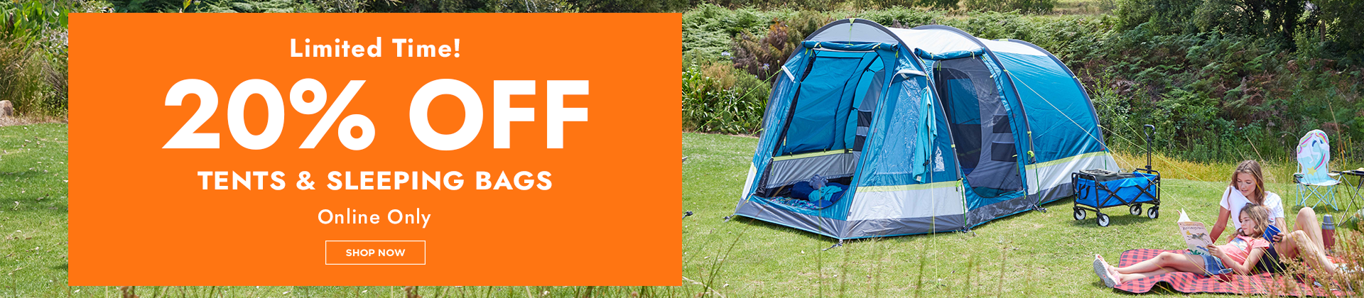 H1: 20% Off Tents & SLE