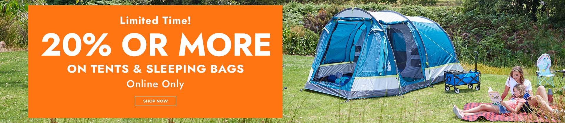 H1: 20% Off Tents & SLE