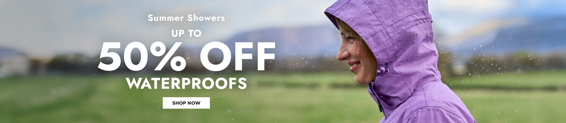 H1: Up to 50% off Waterproofs
