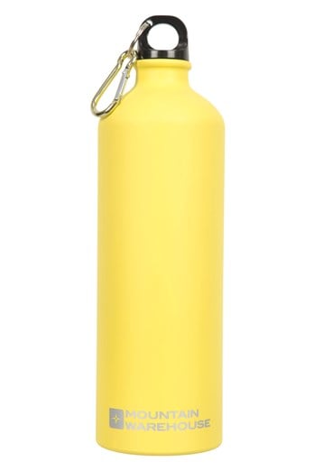 1L Matt Finish Water Bottle with Karabiner Bright Yellow