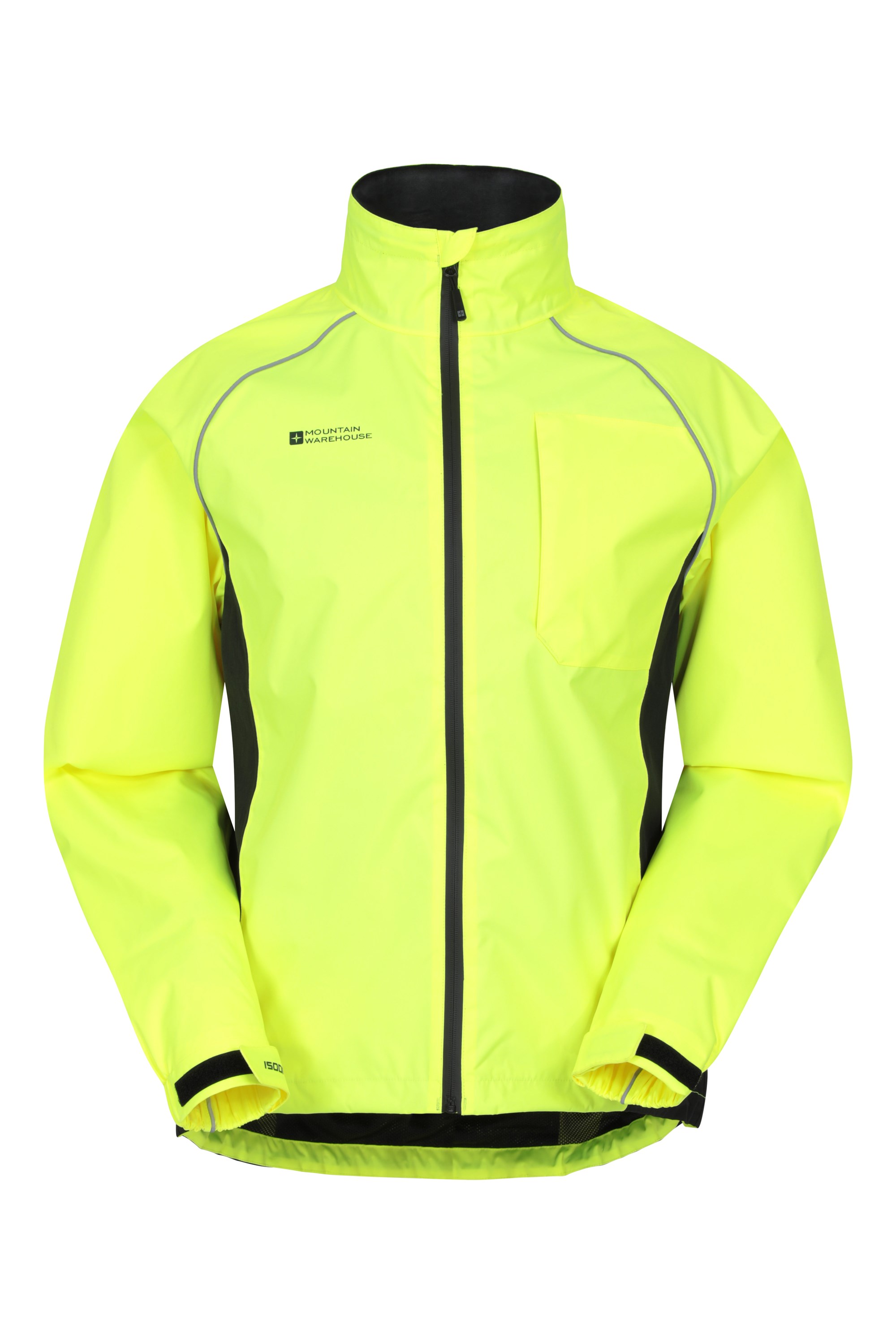 Mens Cycling /Running Rain Jacket High Visibility Breathable Wind/ Waterproof 