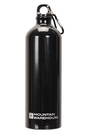 1L Metallic Bottle With Karabiner Black