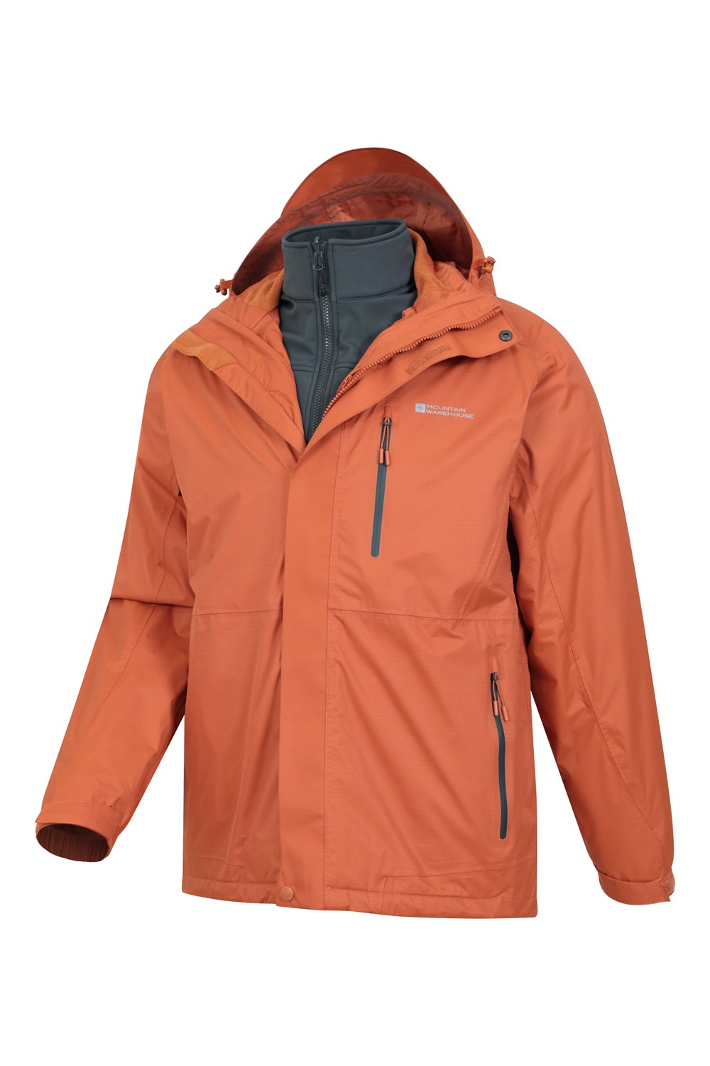 Mountain Warehouse Mens 3 in 1 Waterproof Jacket Rain Coat Softshell Inner - Picture 34 of 103