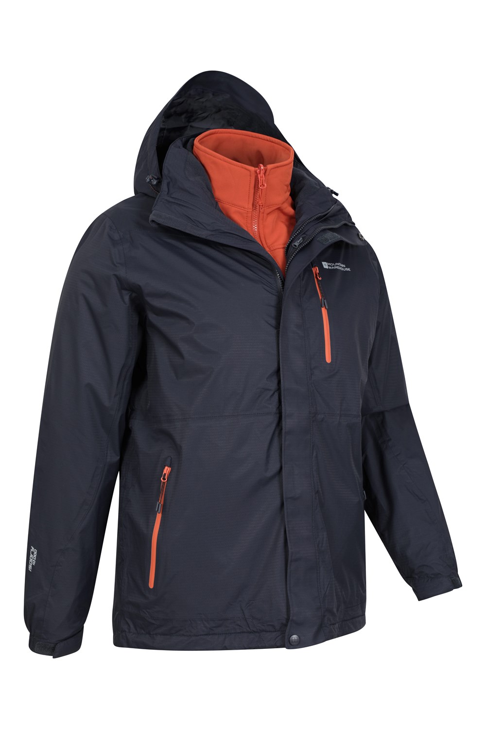 Mountain Warehouse Mens 3 in 1 Waterproof Jacket Rain Coat Softshell ...