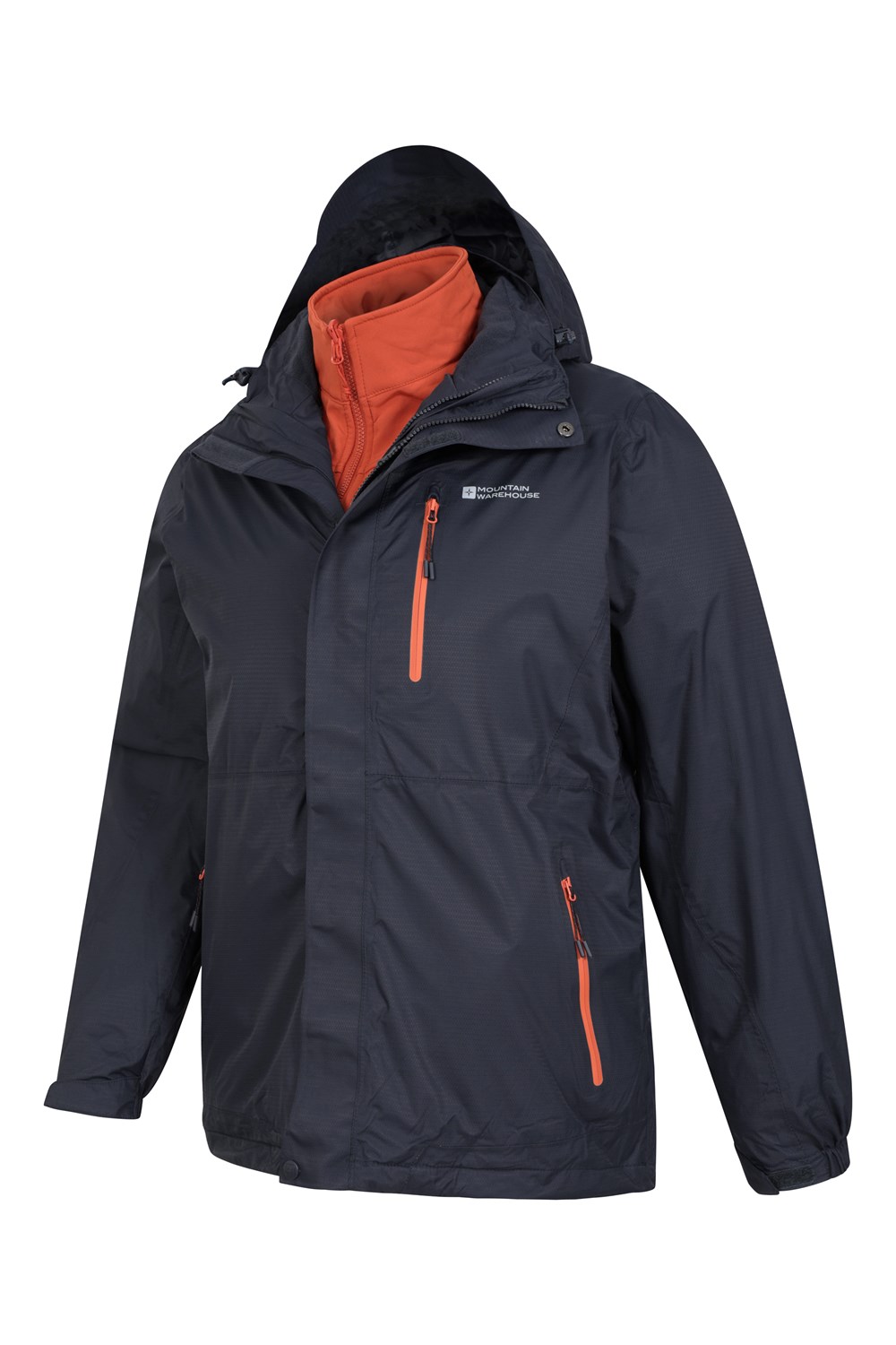 Mountain Warehouse Mens 3 in 1 Waterproof Jacket Rain Coat Softshell Inner - Picture 59 of 103