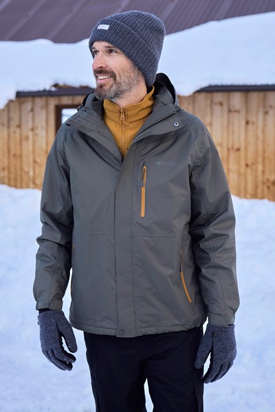 Bracken Extreme Mens 3 In 1 Waterproof Jacket - Green