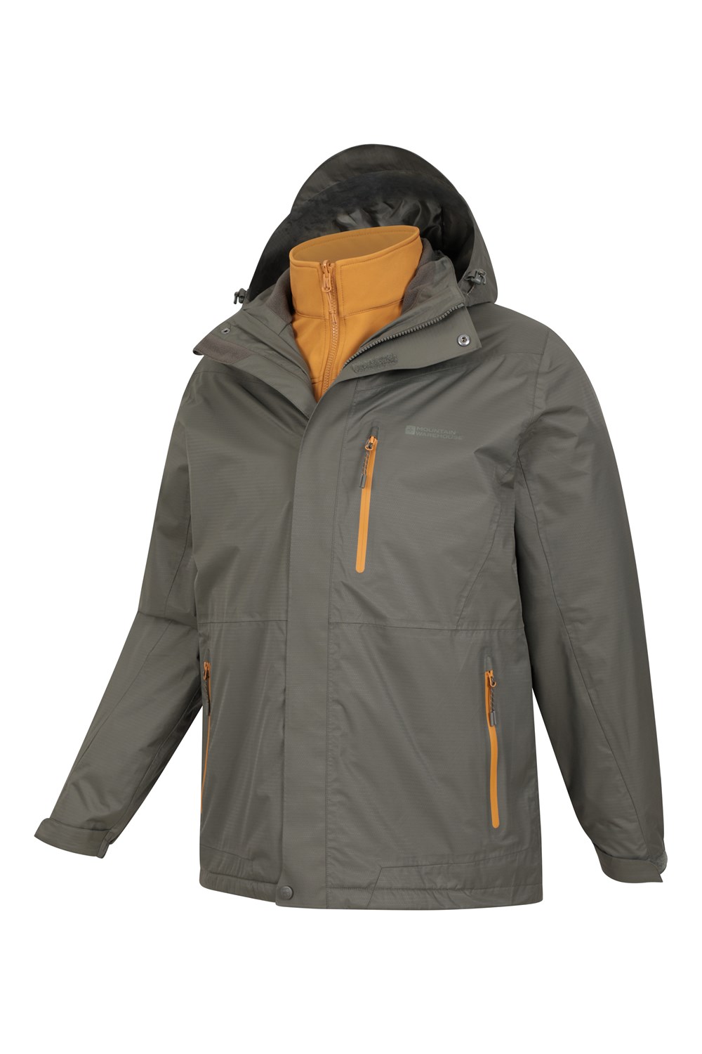 Mountain Warehouse Mens 3 in 1 Waterproof Jacket Rain Coat Softshell Inner - Picture 71 of 103