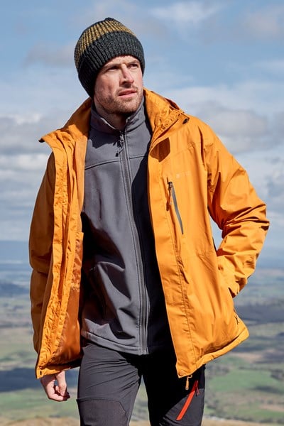 Bracken Extreme 3 in 1 Mens Waterproof Jacket - Yellow