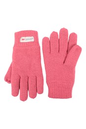 Kids Knitted Thinsulate Thermal Gloves Pink