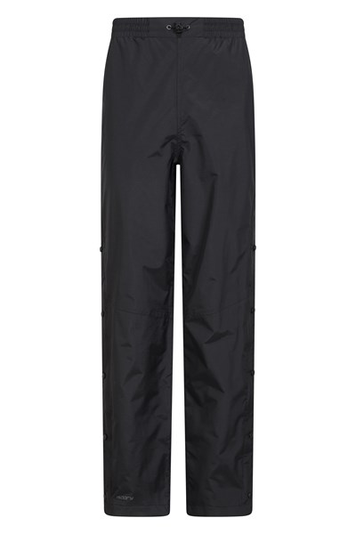 Downpour Mens Waterproof Trousers - Short Length - Black