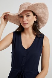 Wide Brim Womens Packable Hat Pink