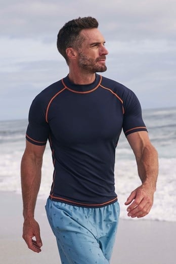 Herren UV Rashguard Marine