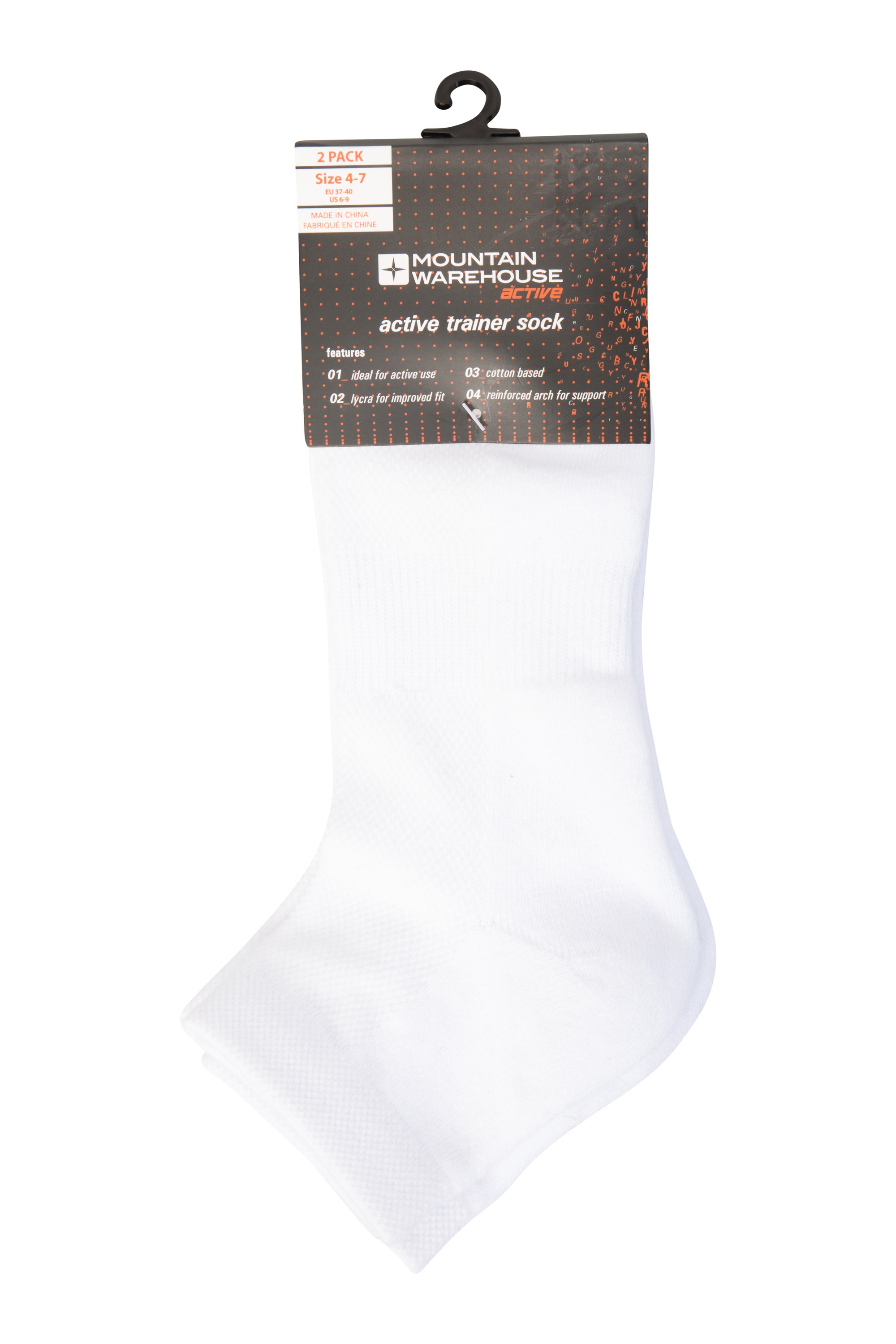 Mountain Warehouse Active Trainer Socks 2 Pack White