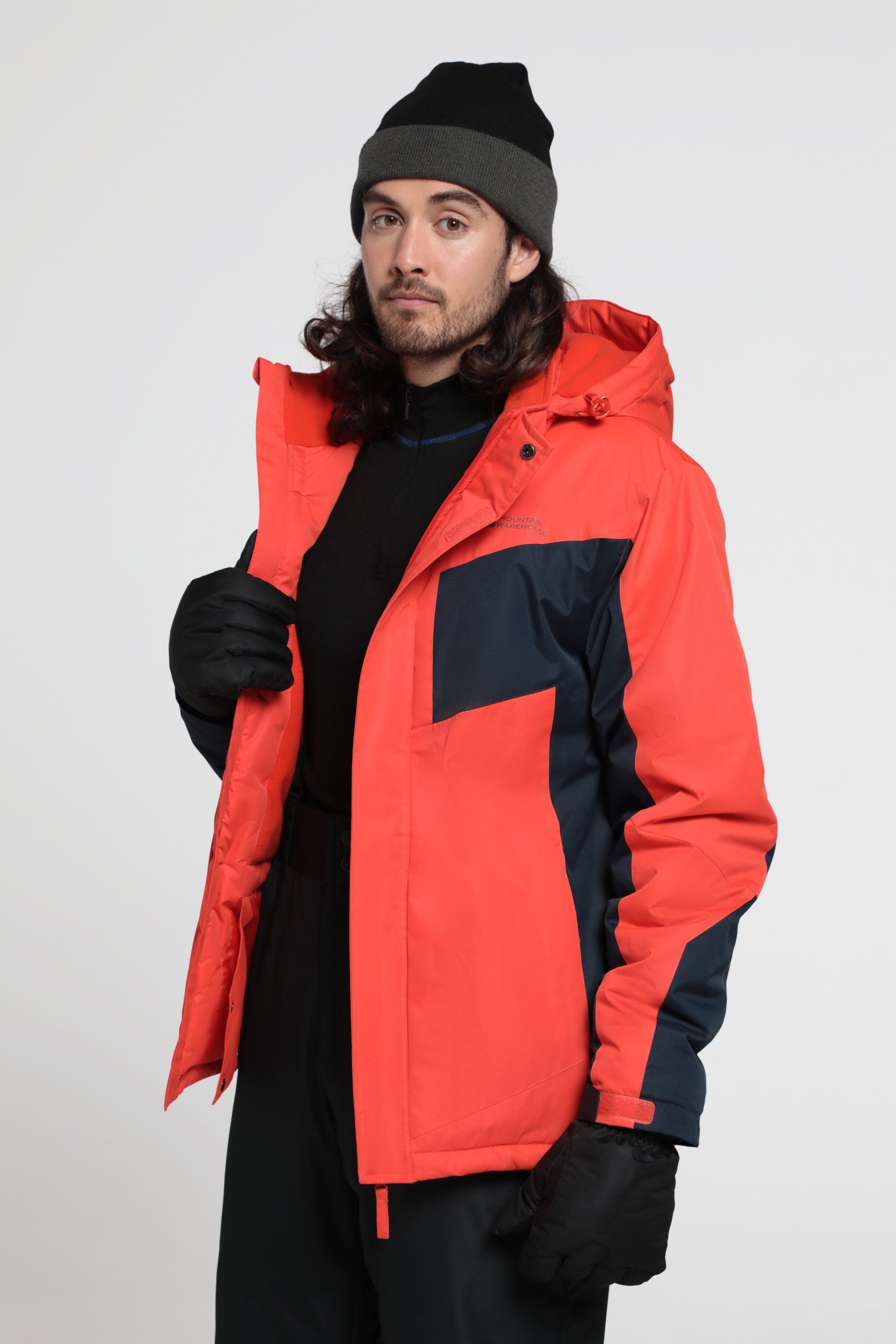 Dusk Mens Ski Jacket - Orange