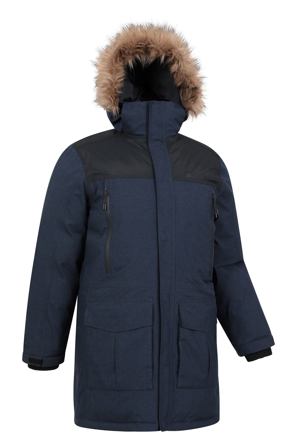 Mountain Warehouse Mens Waterproof Down Parka Jacket Winter Rain Coat ...