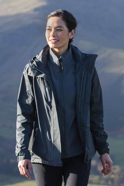 Bracken Extreme Womens 3 in 1 Waterproof Jacket - Green