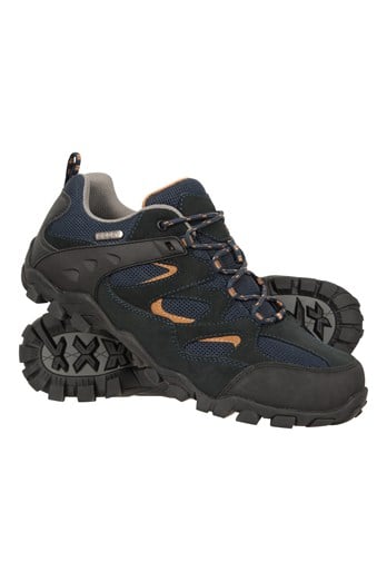 Curlew Mens Waterproof Walking Shoes Navy