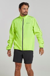 Force Mens Reflective Water-Resistant Running Jacket  Żółty