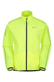 Force Mens Reflective Water-Resistant Running Jacket  Yellow