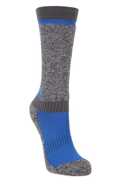 Extreme Kids Thermal Merino Knee Length Ski Socks - Blue