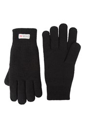 Thinsulate Mens Knitted Gloves Black