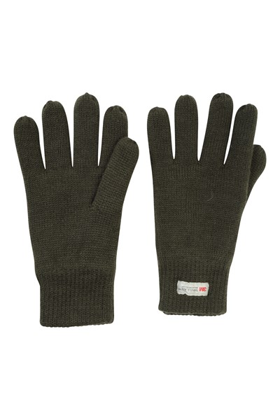 Thinsulate Mens Knitted Gloves - Green