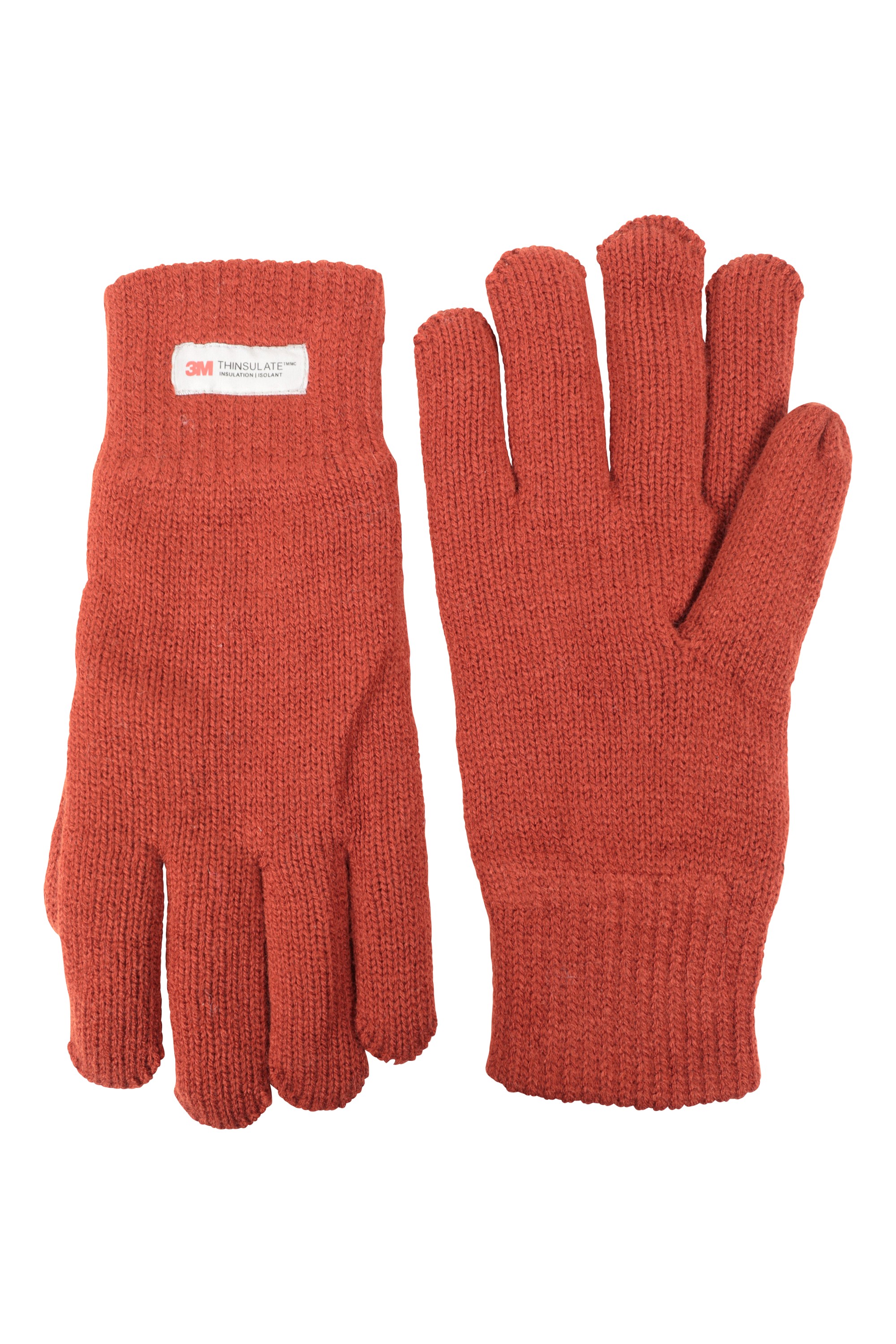 Mountain Warehouse Thinsulate Mens Knitted Gloves - Orange | Size ONE
