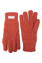 Thinsulate Mens Knitted Gloves Rust