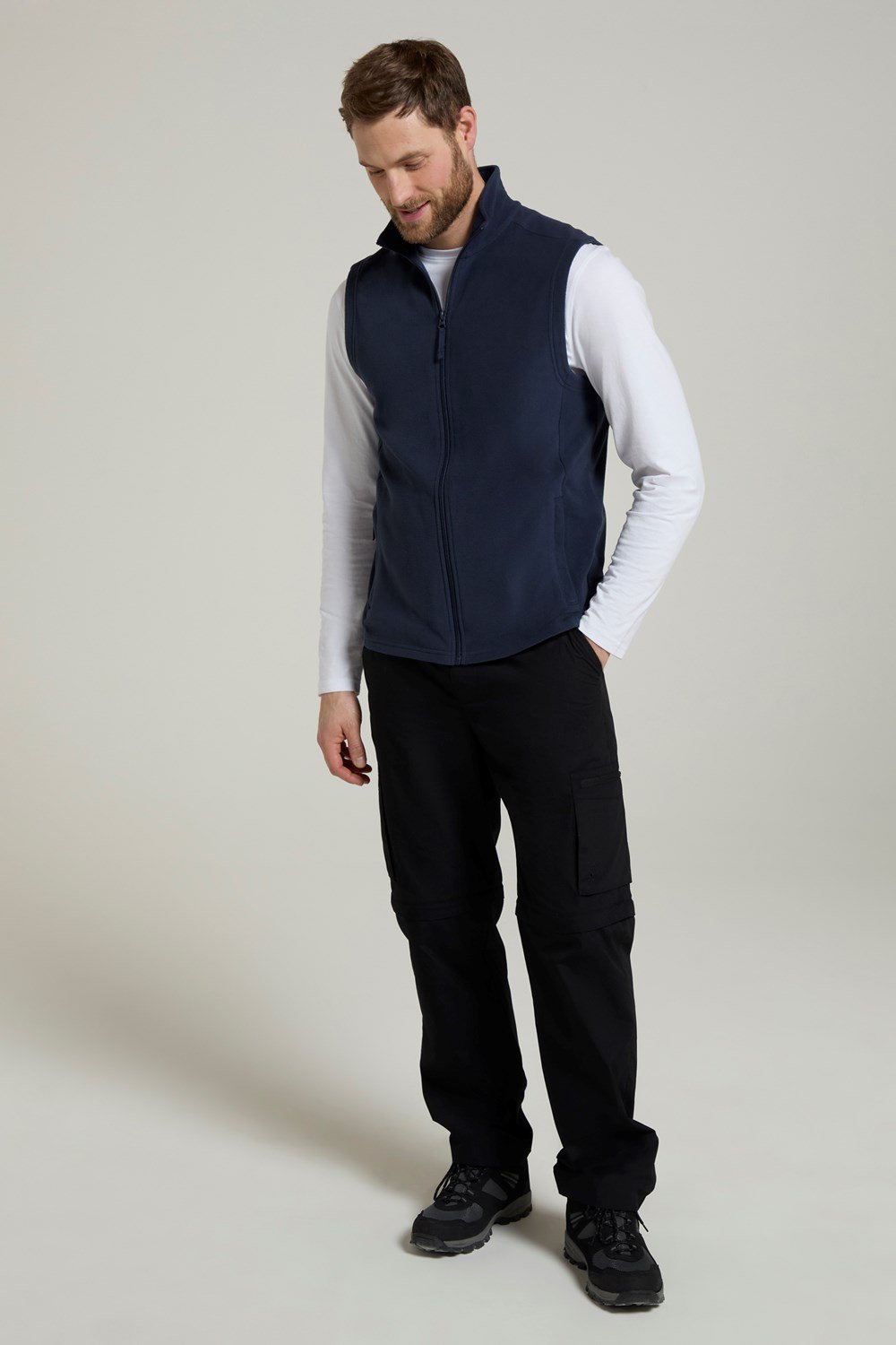 Mountain Warehouse Mens Camber Gilet Male Micro Fleece Waterproof Anti Pill Coat - Picture 20 of 50