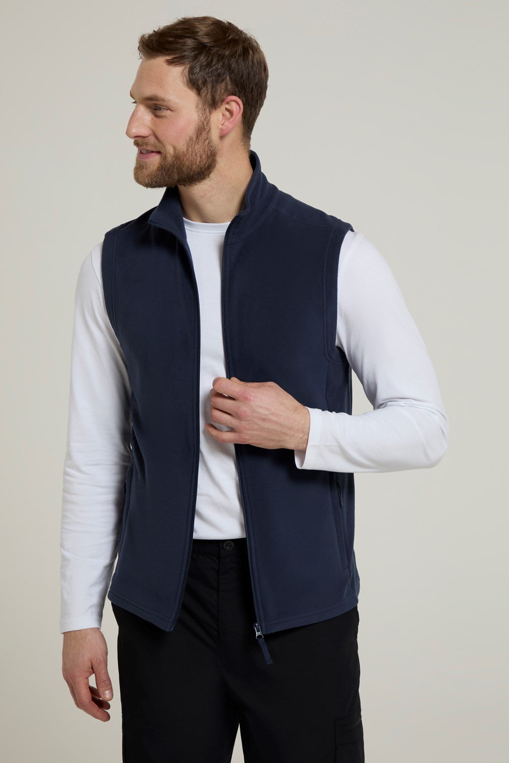 Mountain Warehouse Mens Camber Gilet Male Micro Fleece Waterproof Anti Pill Coat - Picture 22 of 50