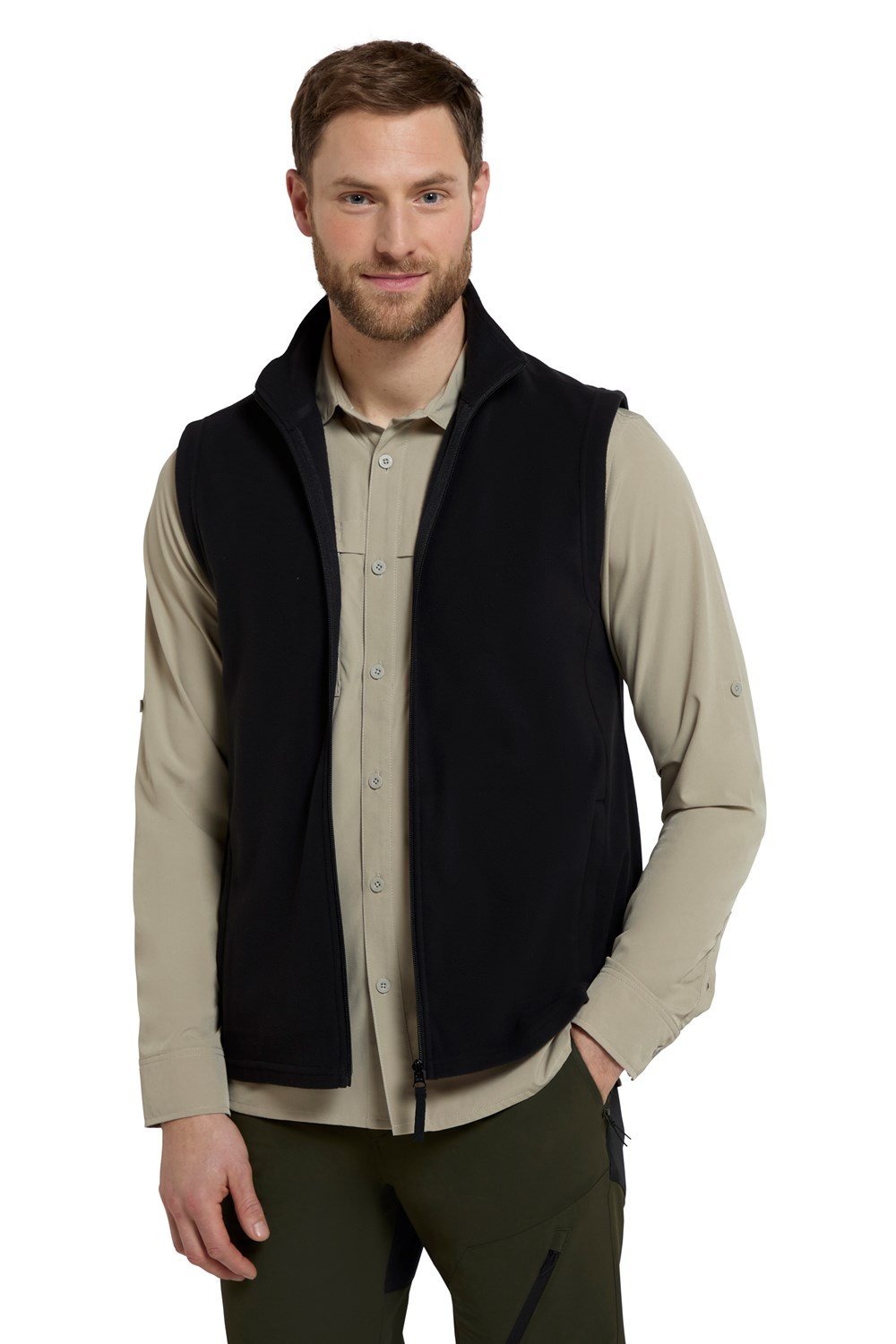 Mountain Warehouse Mens Camber Gilet Male Micro Fleece Waterproof Anti Pill Coat - Picture 50 of 50