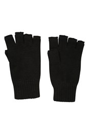 Fingerless Knitted Gloves Black