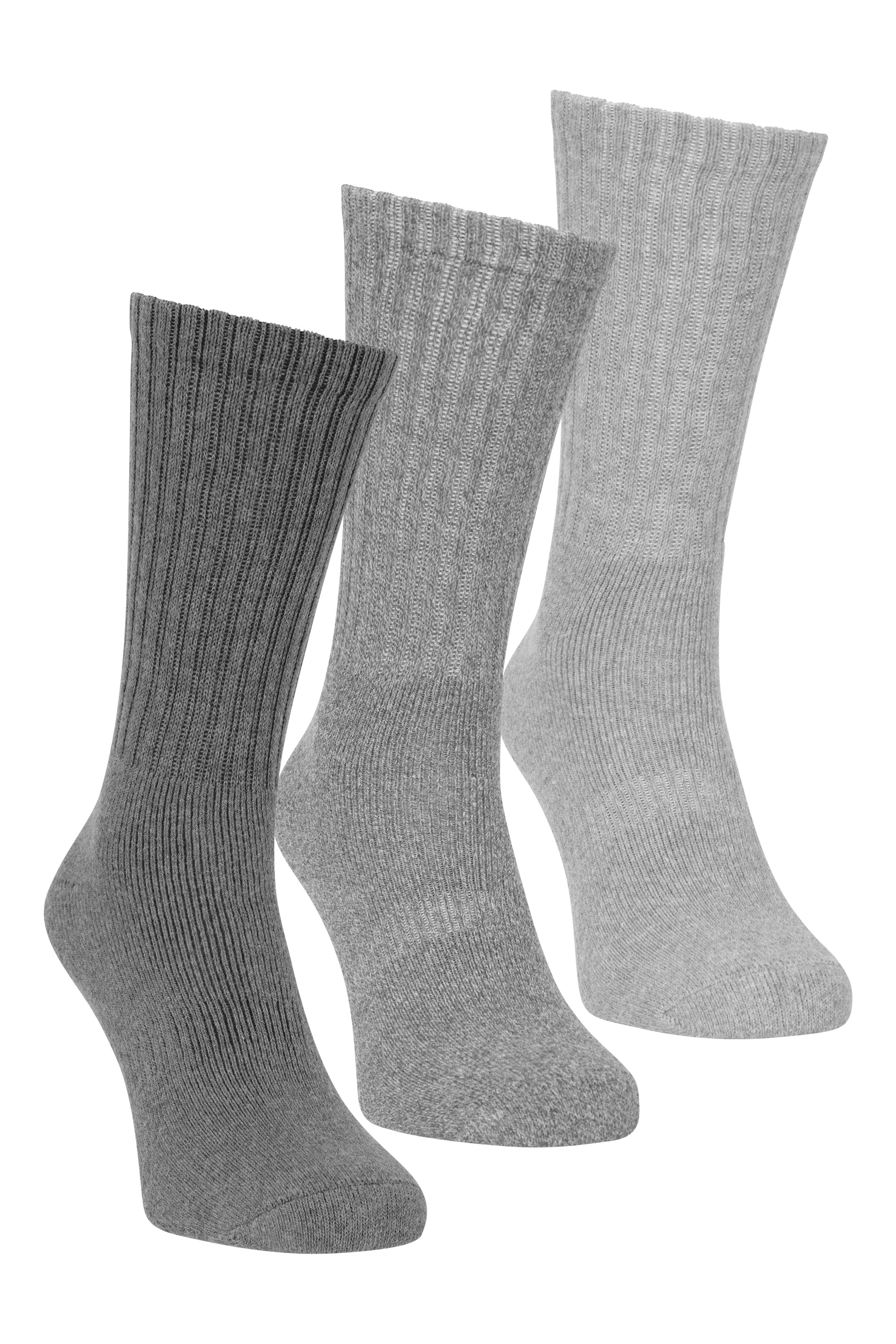 Outdoor Mens Walking Socks 3-pack Grey
