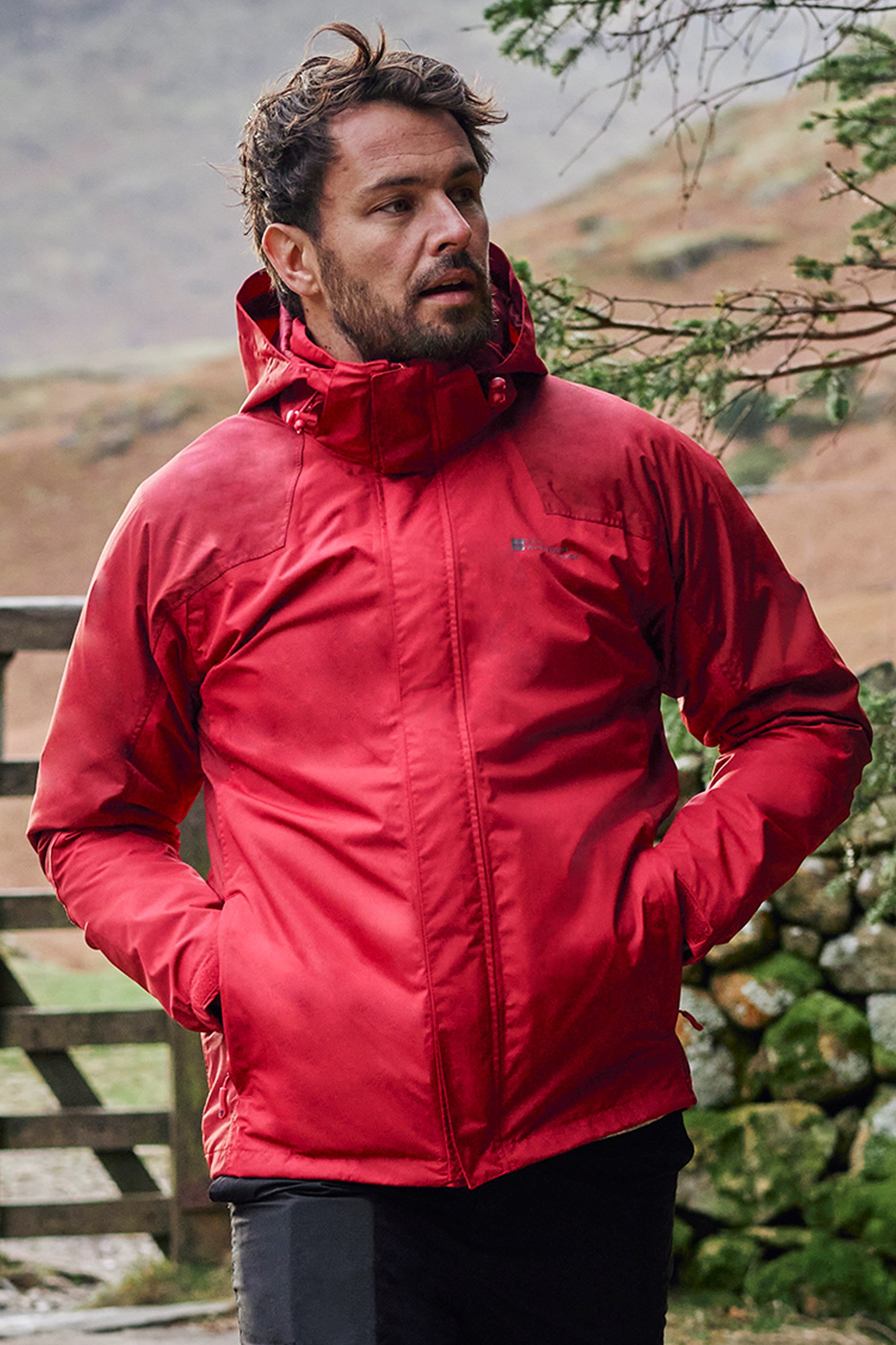Gust Waterproof Mens Jacket - Red