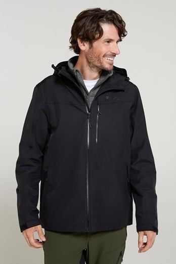 Brisk Extreme Mens Waterproof Jacket Jet Black