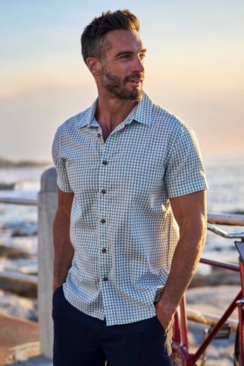Weekender Mens Short Sleeve Shirt Green