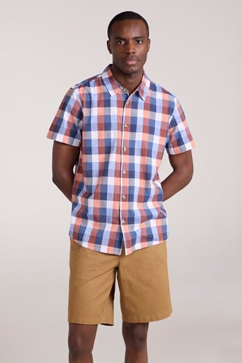 Weekender Mens Short Sleeve Shirt Rust