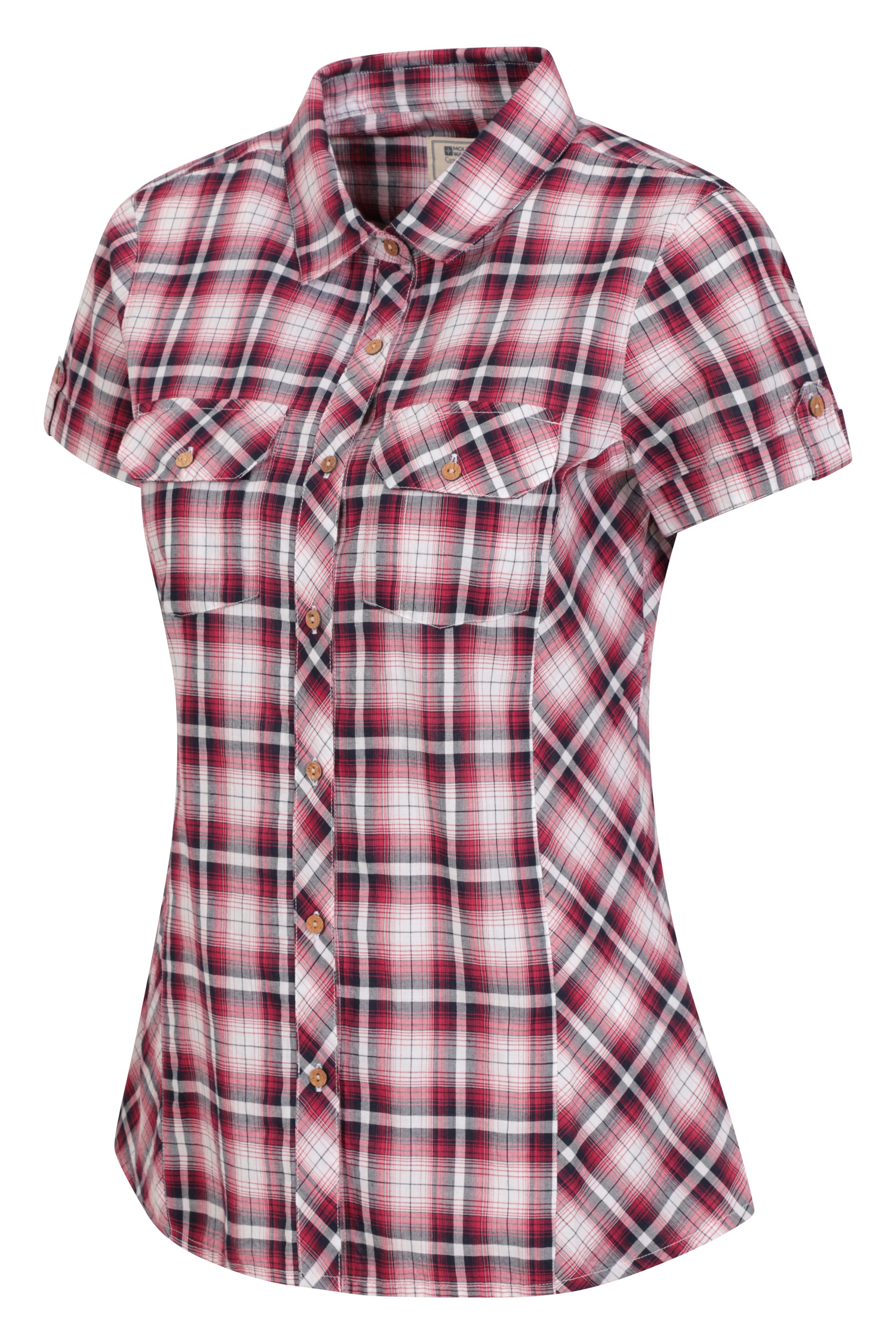 Caminar Camisa Informal Mountain Warehouse Camisa de algodón Holiday para Mujer Top de Manga Corta para Mujer para Viajar Camisa Ligera de Verano para Mujer 