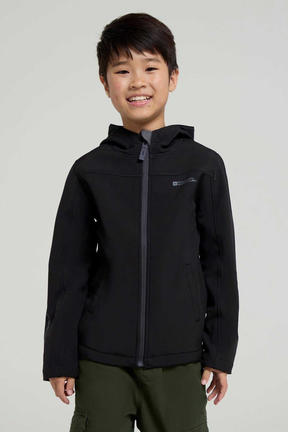 Mountain Warehouse Kids Softshell Jacket Hooded Fleece Lined Boys Girls Coat