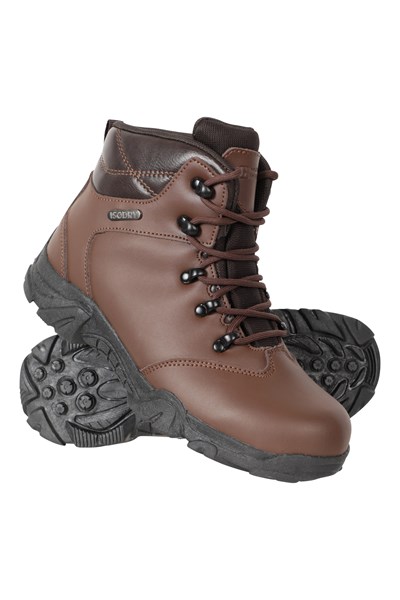 Canyon Kids Leather Waterproof Walking Boots - Brown