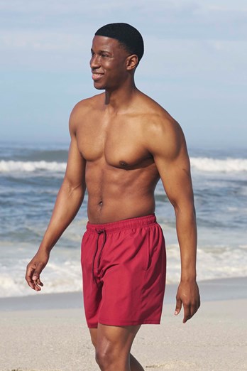 Aruba Herren Board-Shorts Dunkel Burgunderrot